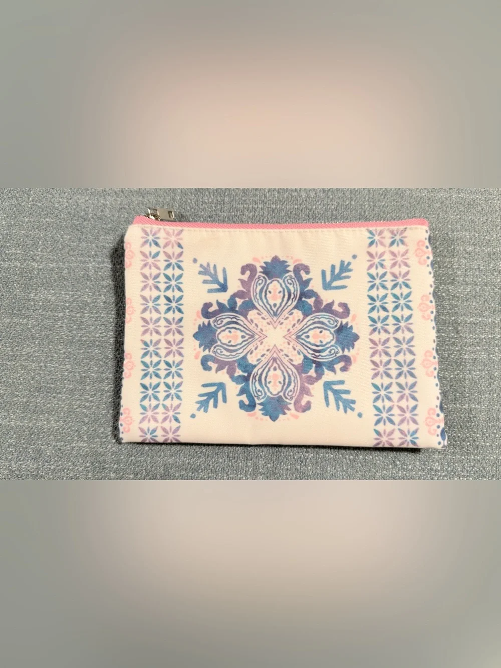NEW - Simply Gilded Floral Zip Pouch Pink Planner Makeup Cosmetic Bag